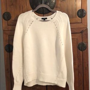 J. Crew white sweater.